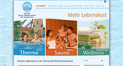 Desktop Screenshot of kristall-saunatherme-bad-klosterlausnitz.de